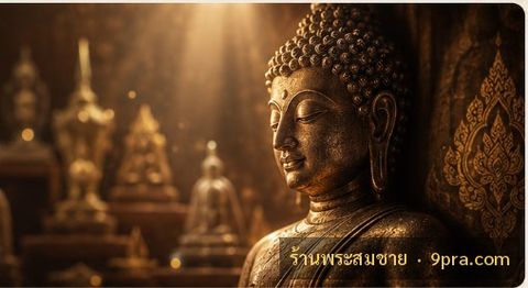 พระบูชาพุทธศิลป์ ปิดทองเก่า หน้าตัก 5 นิ้ว